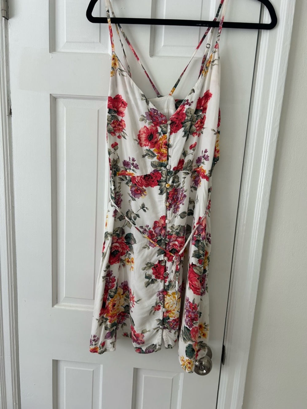 Abercrombie & Fitch White Floral Mini button down Dress
